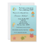 5x7 Sea Life Ocean Fish Birthday Party Invitation