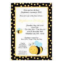 5x7 Spring Honey Bumble Bee Baby Shower Invitation