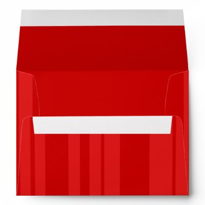 5x7 Striped Outside Red Inside Envelope by AnnLeeDesigns