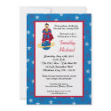 5x7 Super Hero Kid Boy Birthday Party Invitation invitation