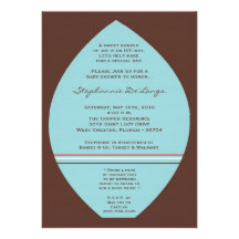 5x7 Surfer Baby Surf Board Baby Shower Invitation