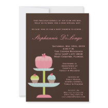 5x7 Sweet Treats Cup Cake Baby Shower Invitation