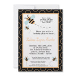 5x7 TRIPLET Bumbl Honey Bee Birthday Invitation