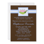 5x7 TRIPLET SweetPea in Pod Baby Shower Invitation