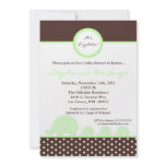 5x7 TRIPLETS Mod Elephant Baby Shower Invitation