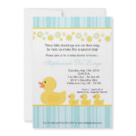 5x7 TRIPLETS Rubber Duck Baby Shower Invitation
