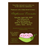 5x7 TRIPLETS Sweet Pea Pod Baby Shower Invitation