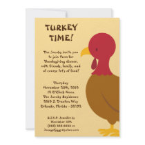 5x7 Turkey Food Thanksgiving Party Invitation