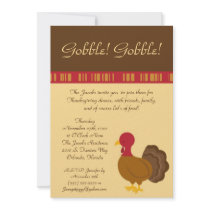 5x7 Turkey Food Thanksgiving Party Invitation