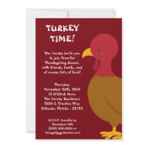 5x7 Turkey Food Thanksgiving Party Invitation