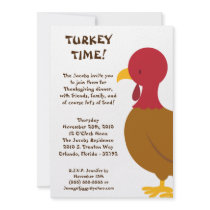 5x7 Turkey Food Thanksgiving Party Invitation