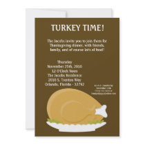 5x7 Turkey Plate Food Thanksgiving Invitation