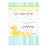 5x7 TWIN Yellow Rubber Duck Baby Shower Invitation