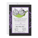 5x7  Twins Pea in a Pod  PHOTO Birth Announcement