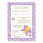 5x7 TWINS Purple Butterfly Baby Shower Invitation