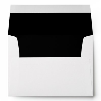 5x7 White Outside Black Inside Envelope by AnnLeeDesigns
