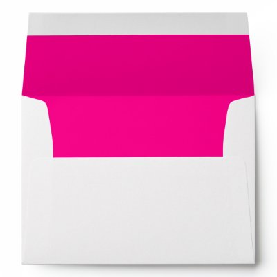 Envelopes on 5x7 White Outside Hot Pink Inside Envelope By Annleedesigns
