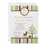 5x7 Woodland Forest Deer Baby Shower Invitation