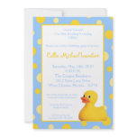 5x7 Yellow Blu Rubber Ducky Birthday Invitation