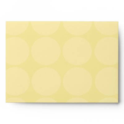 5x7 Yellow Polka Dot Outside White Inside Envelope by AnnLeeDesigns
