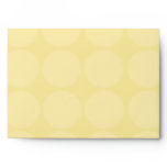 5x7 Yellow Polka Dot Outside White Inside Envelope