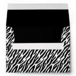 5x7 Zebra Print Outside Black Inside Envelope