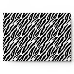 5x7 Zebra Print Outside White Inside Envelope