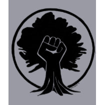 600BlackFist-Tree t-shirts