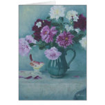 6027 Peonies in Pitcher & Bird Birthday Card