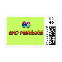 60 and fab rainbow stamp