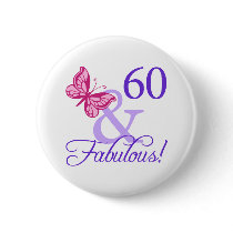 60 And Fabulous Birthday Pins
