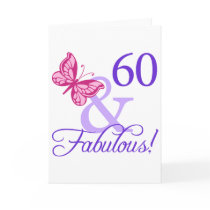 60 And Fabulous Birthday Greeting Cards