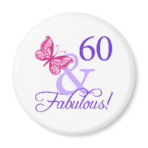 60 And Fabulous Birthday Refrigerator Magnets