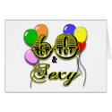 60 and Sexy Birthday Gifts and Apparel cards