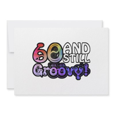 60 And Still Groovy Personalized Announcements by birthdaygifts