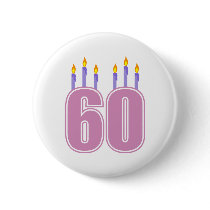 60 Birthday Candles (Pink / Purple) buttons