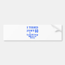 60 birthday designs bumper sticker