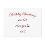 60 Birthday Spanking Postcard