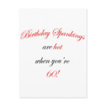 60 Birthday Spanking Post Card