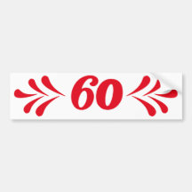 60 BUMPER STICKERS