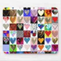60 Hearts on a Mousepad mousepads