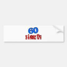 60 is 6 perfect 10's (BLUE) Bumper Stickers