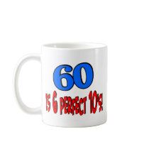 60 is 6 perfect 10's (BLUE) mugs