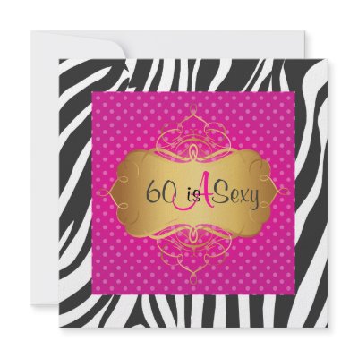 60 is Sexy Invitation by custom_stationery