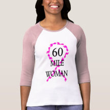 60 mile woman feet ribbon shirt