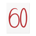 60 red Postcard