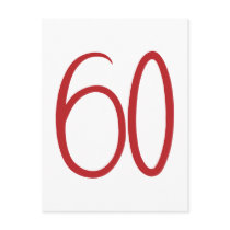 60 red Postcard