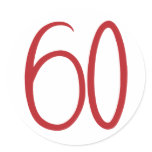 60 red Sticker