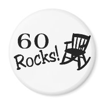 60 Rocks (Rocker) Refrigerator Magnet