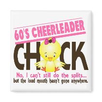 60’s Cheerleader Chick magnets